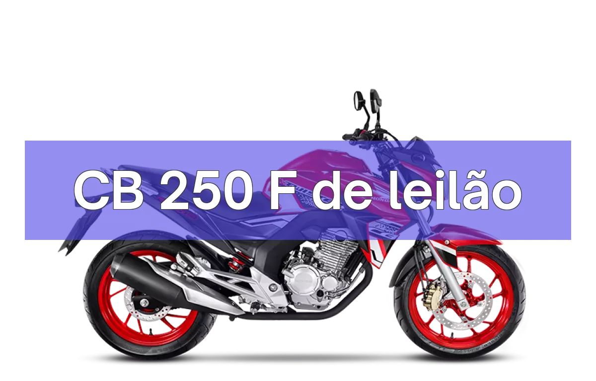 CB 250 F em leilão