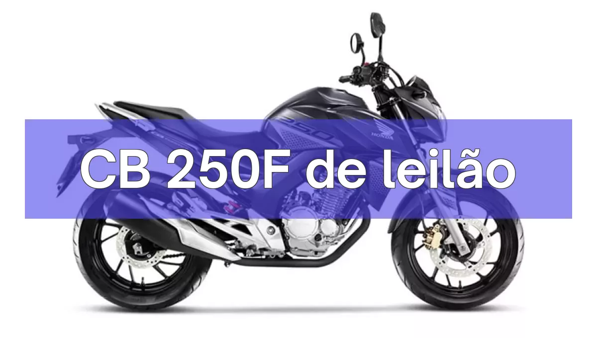 CB 250F em leilão