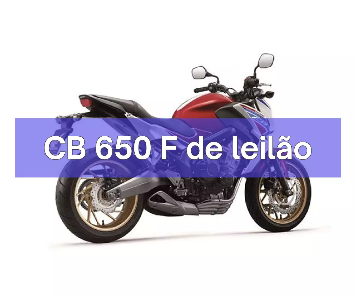 CB 650 F em leilão