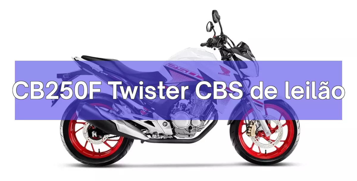 CB250F Twister CBS em leilão