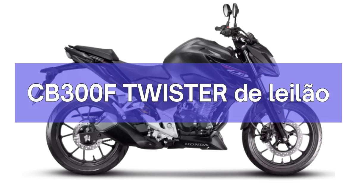 CB300F TWISTER em leilão