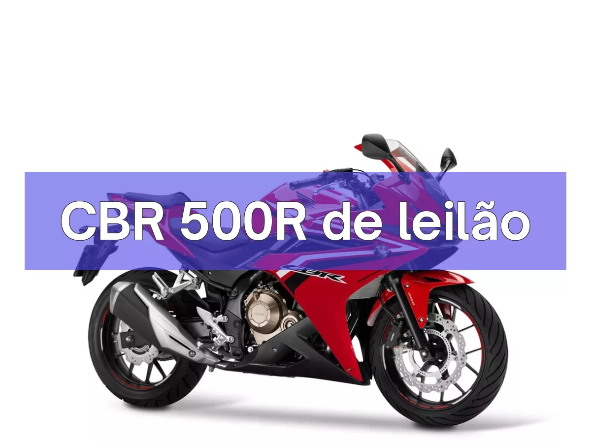 CBR 500R em leilão