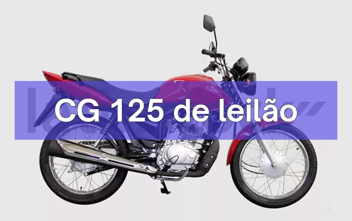 CG 125 em leilão