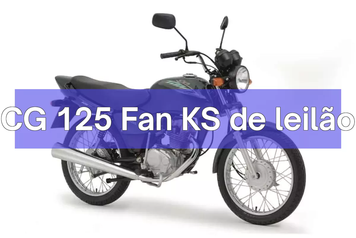 CG 125 Fan KS em leilão