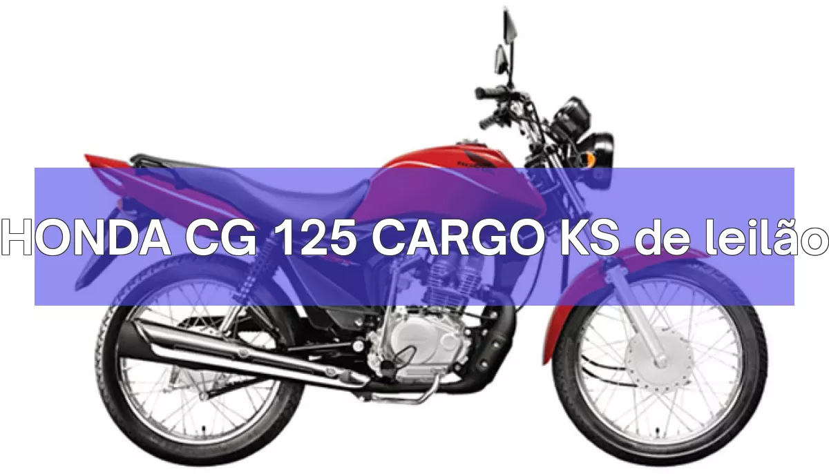 HONDA CG 125 CARGO KS em leilão