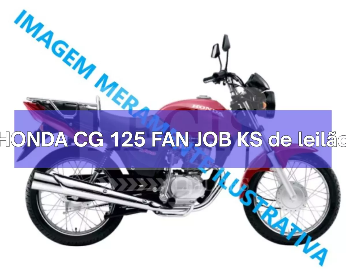 HONDA CG 125 FAN JOB KS em leilão