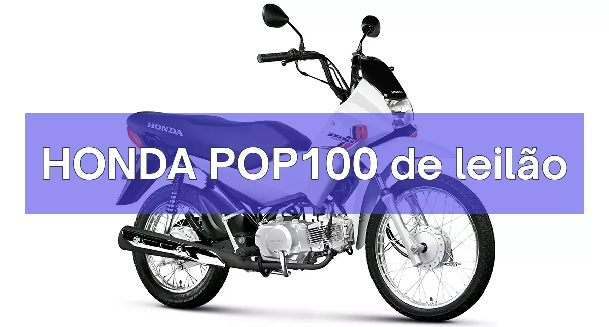 HONDA POP100 em leilão