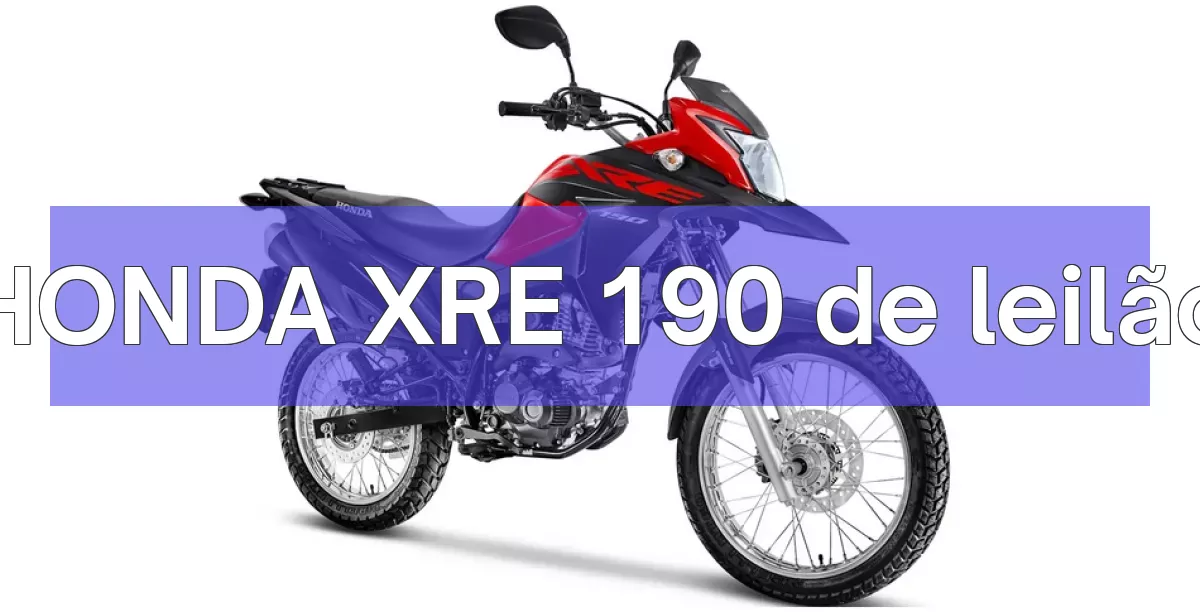 HONDA XRE 190 em leilão