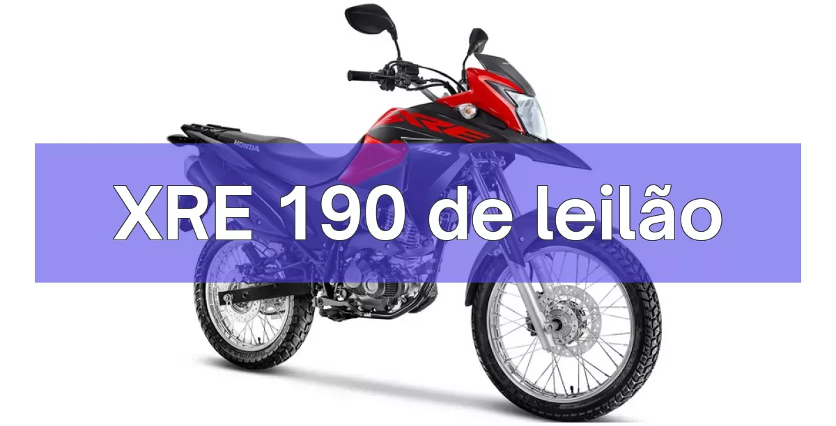 XRE 190 em leilão