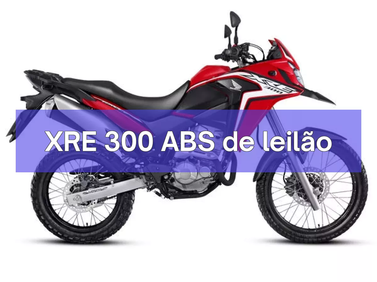 XRE 300 ABS em leilão