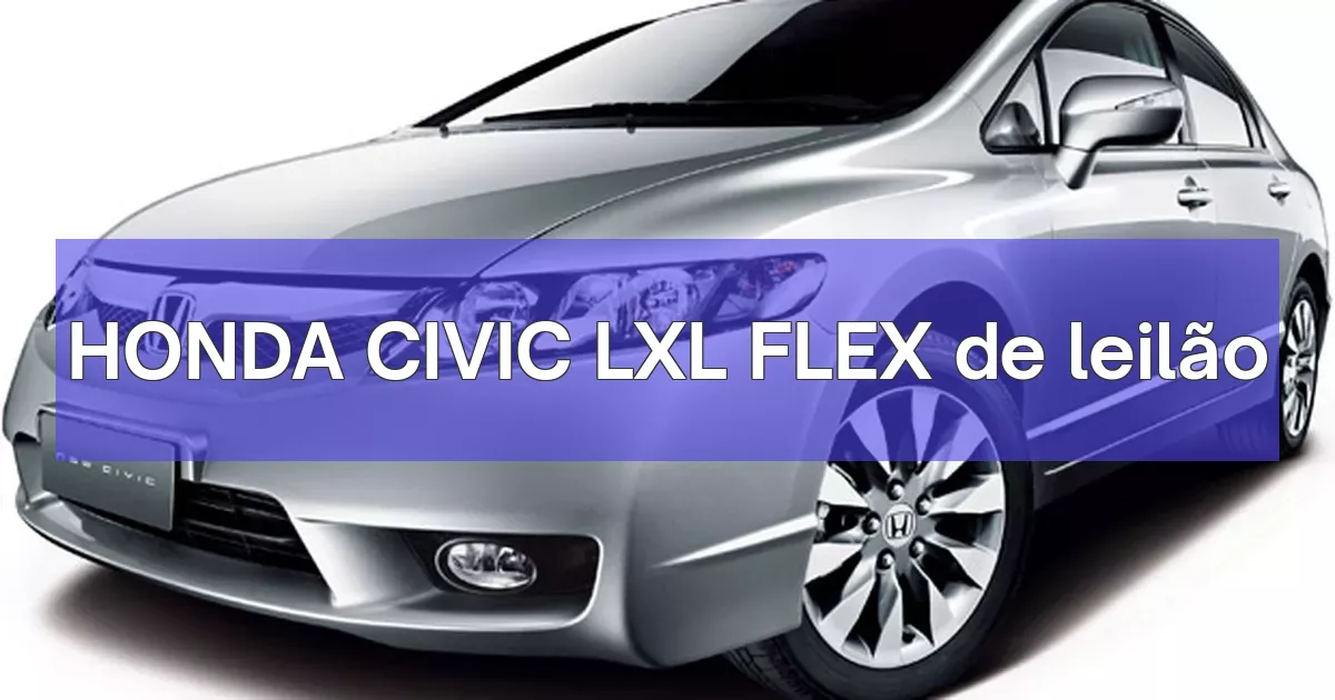 HONDA CIVIC LXL FLEX em leilão