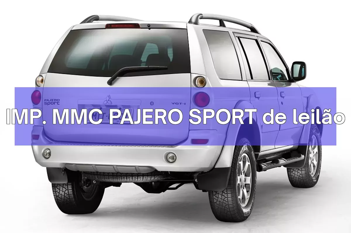 IMP. MMC PAJERO SPORT em leilão