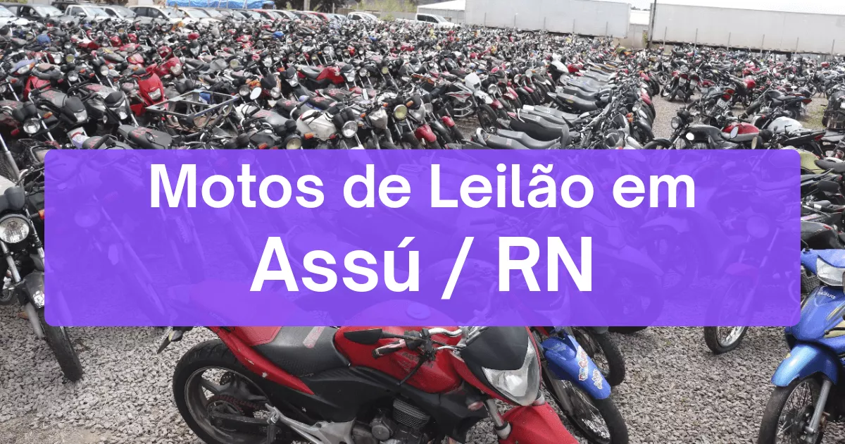 motos em leilão em Assú/RN