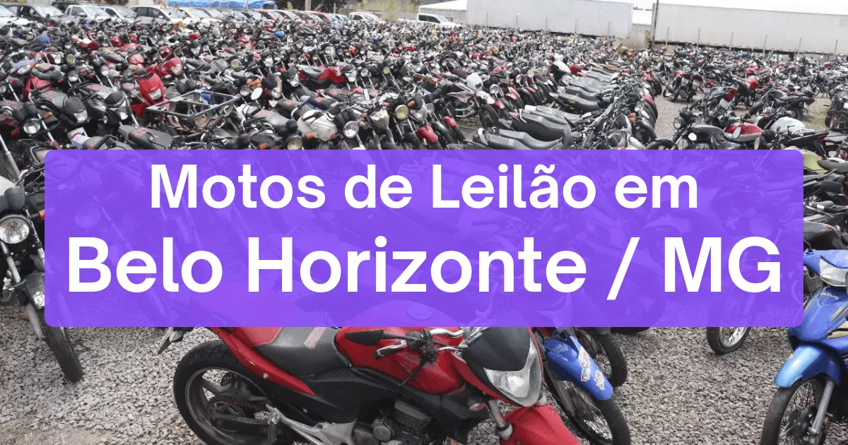 motos em leilão em Belo Horizonte/MG
