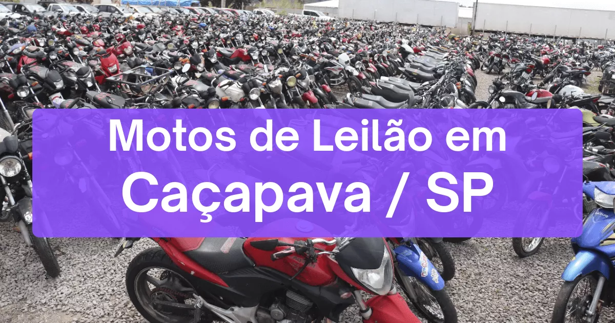 motos em leilão em Caçapava/SP