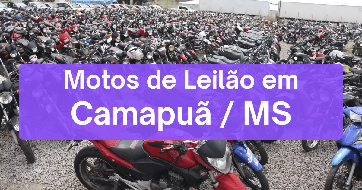 motos em leilão em Camapuã/MS