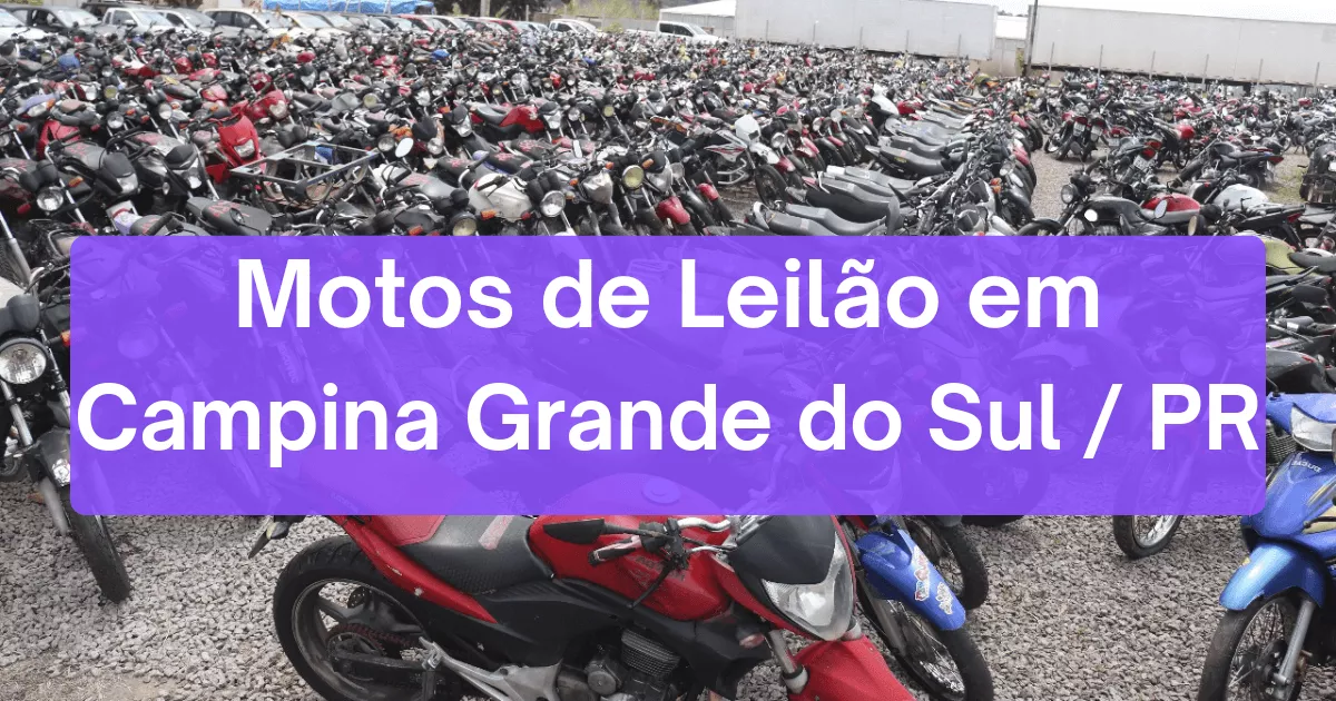 motos em leilão em Campina Grande do Sul/PR