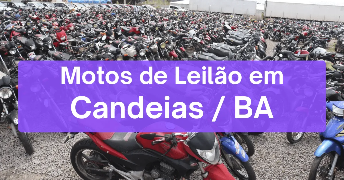 motos em leilão em Candeias/BA