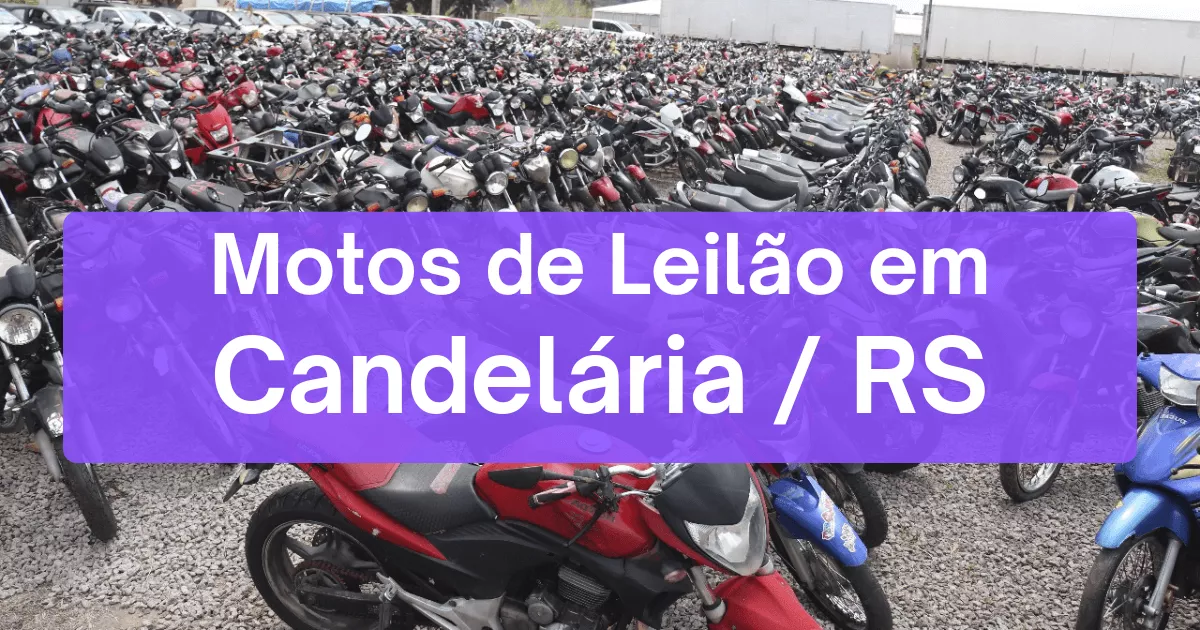 motos em leilão em Candelária/RS