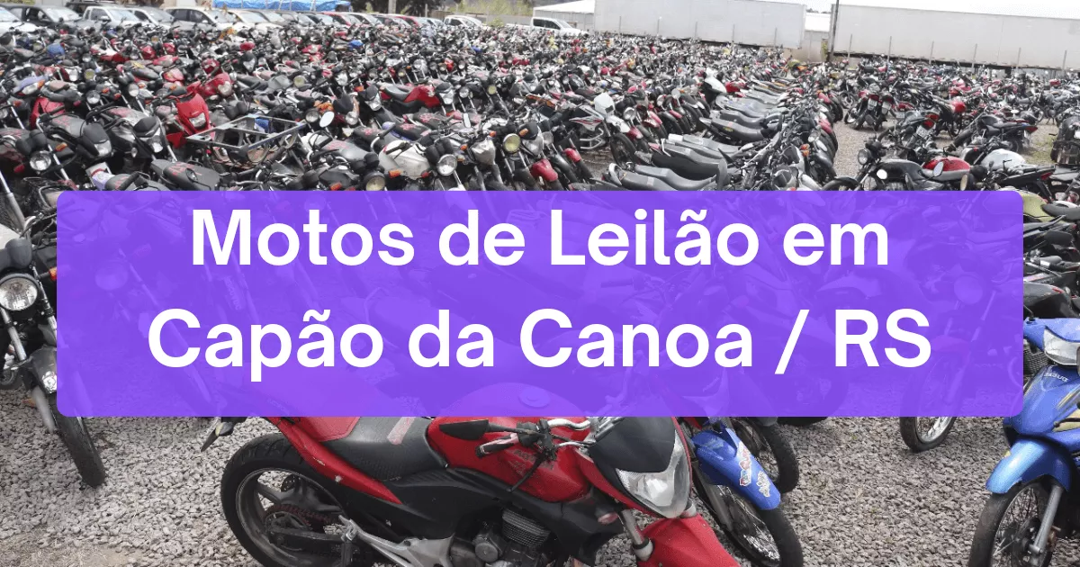 motos em leilão em Capão da Canoa/RS