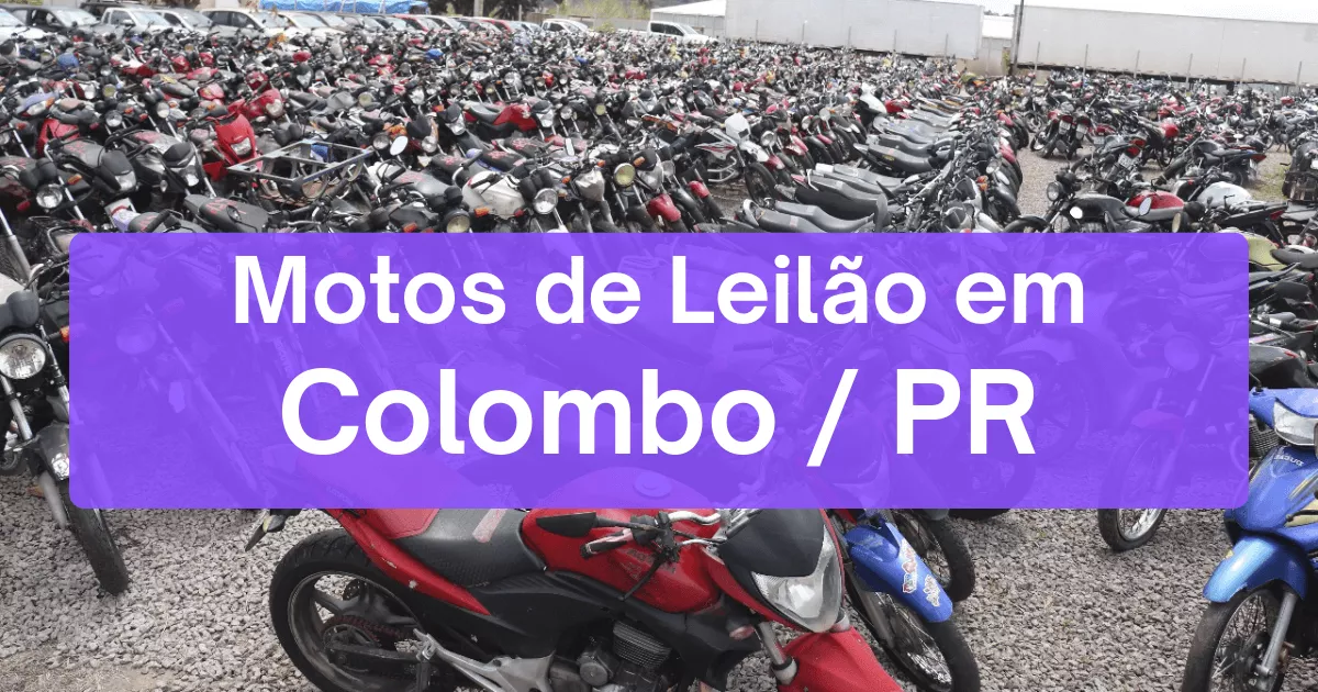 motos em leilão em Colombo/PR