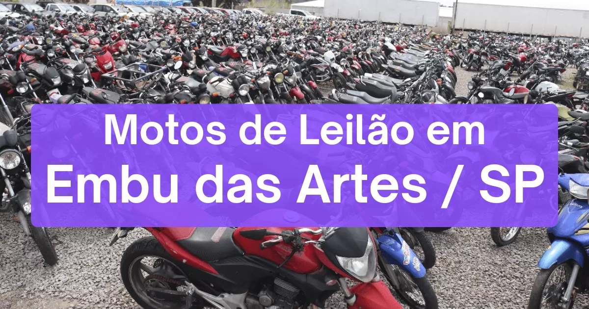 motos em leilão em Embu das Artes/SP