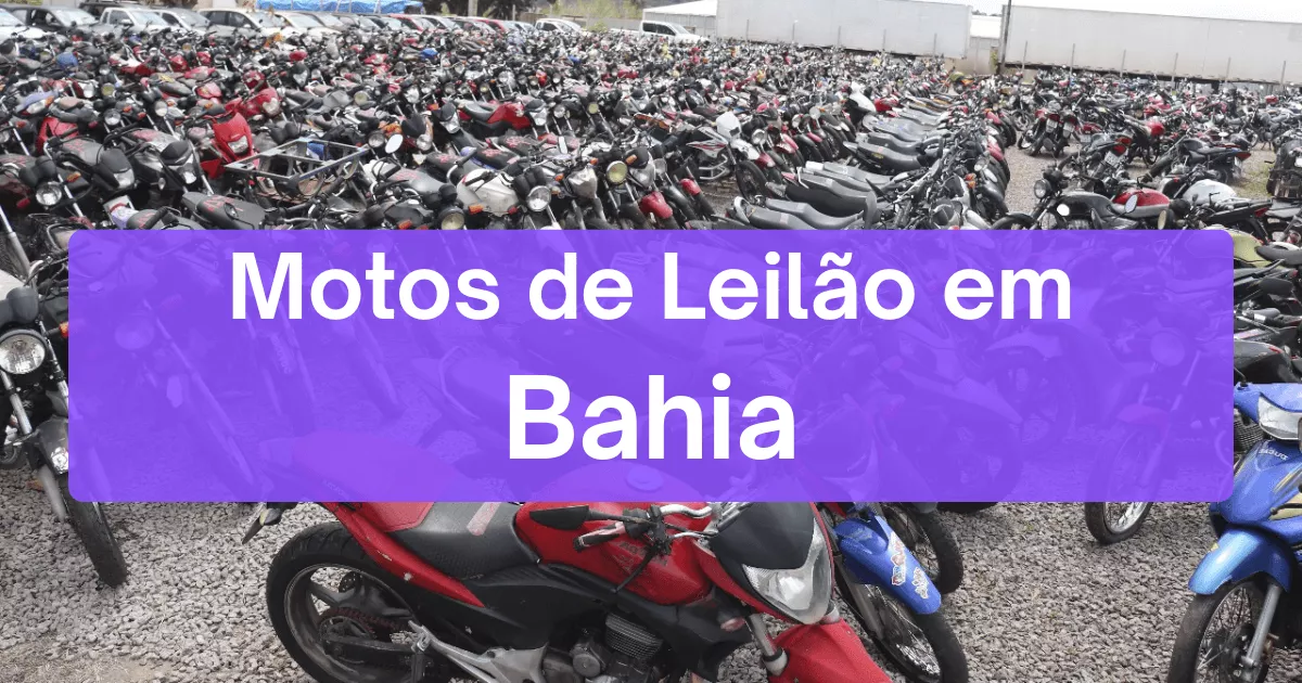 motos em leilão no estado de Bahia