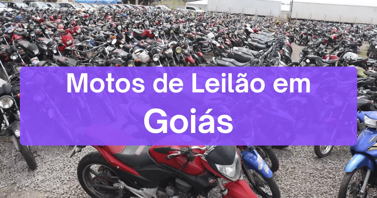 motos em leilão no estado de Goiás