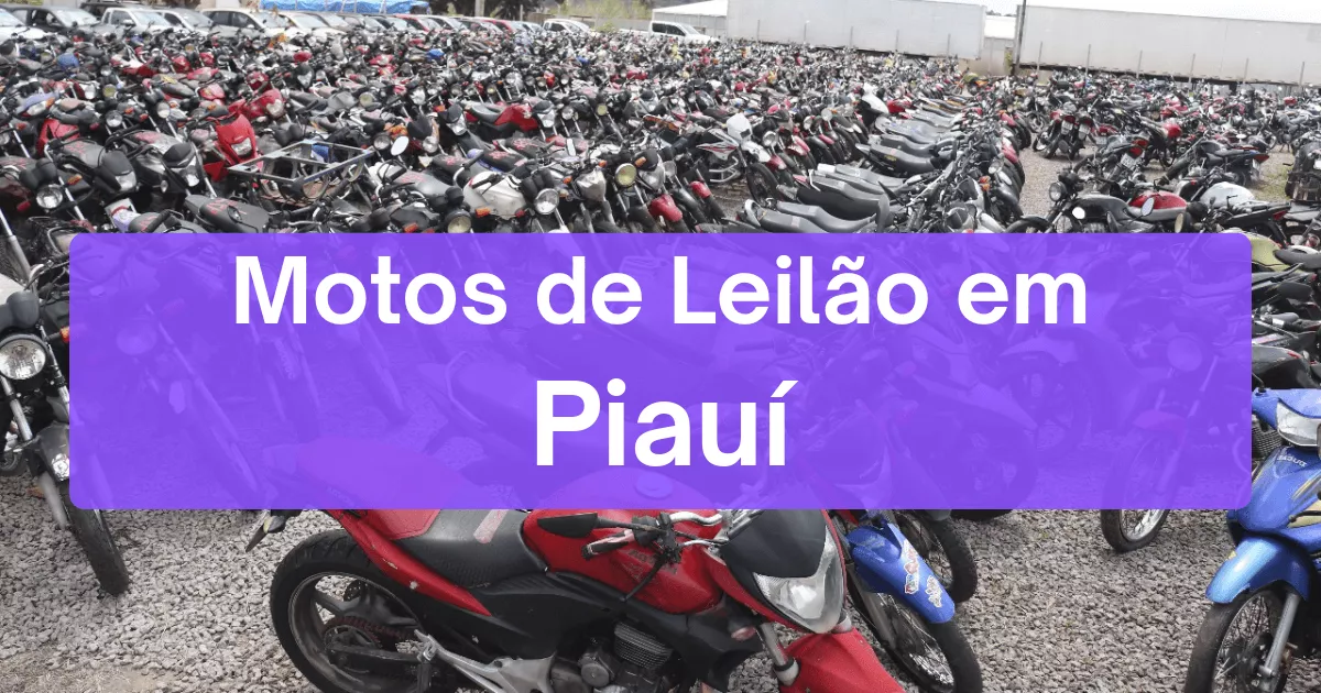 motos em leilão no estado de Piauí