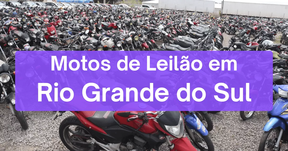 motos em leilão no estado de Rio Grande do Sul