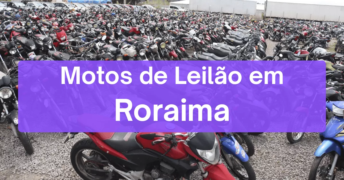 motos em leilão no estado de Roraima
