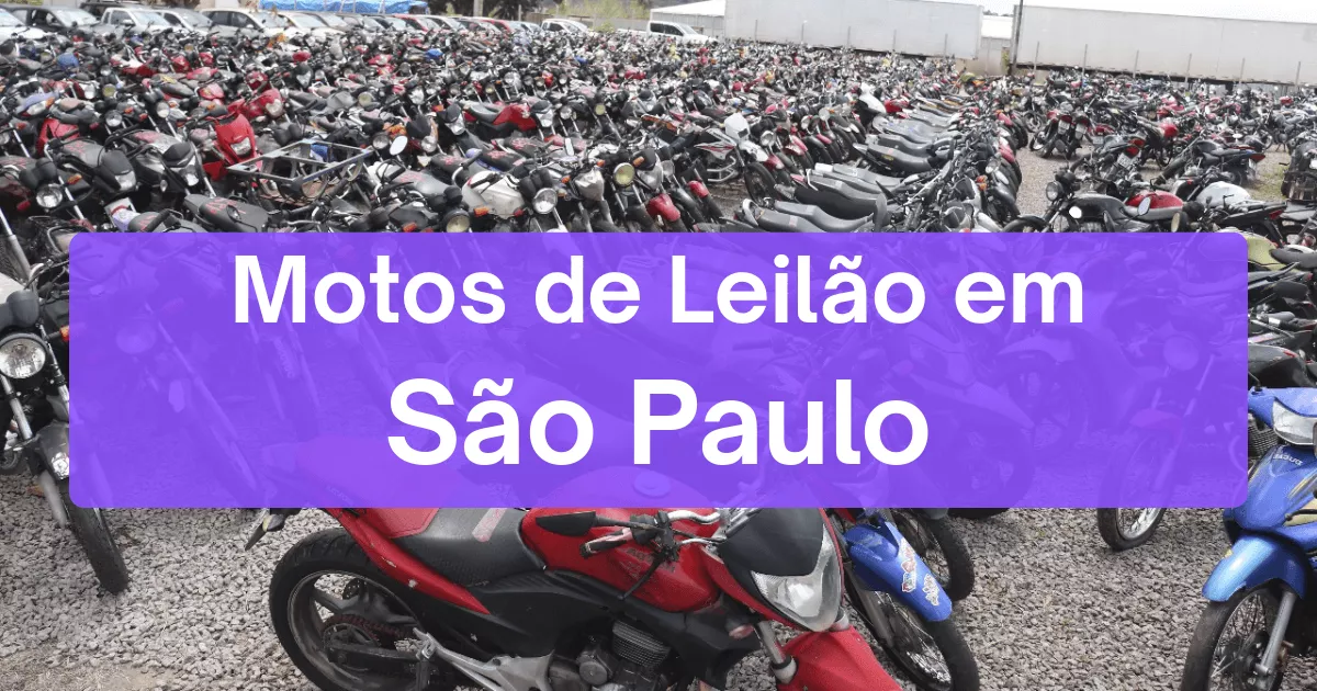 motos em leilão no estado de São Paulo