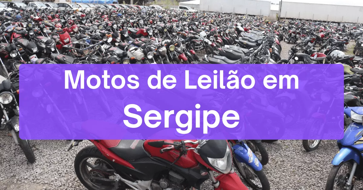 motos em leilão no estado de Sergipe