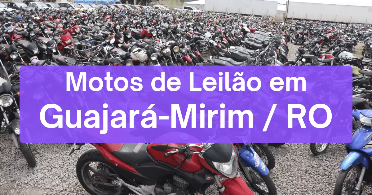 motos em leilão em Guajará-Mirim/RO