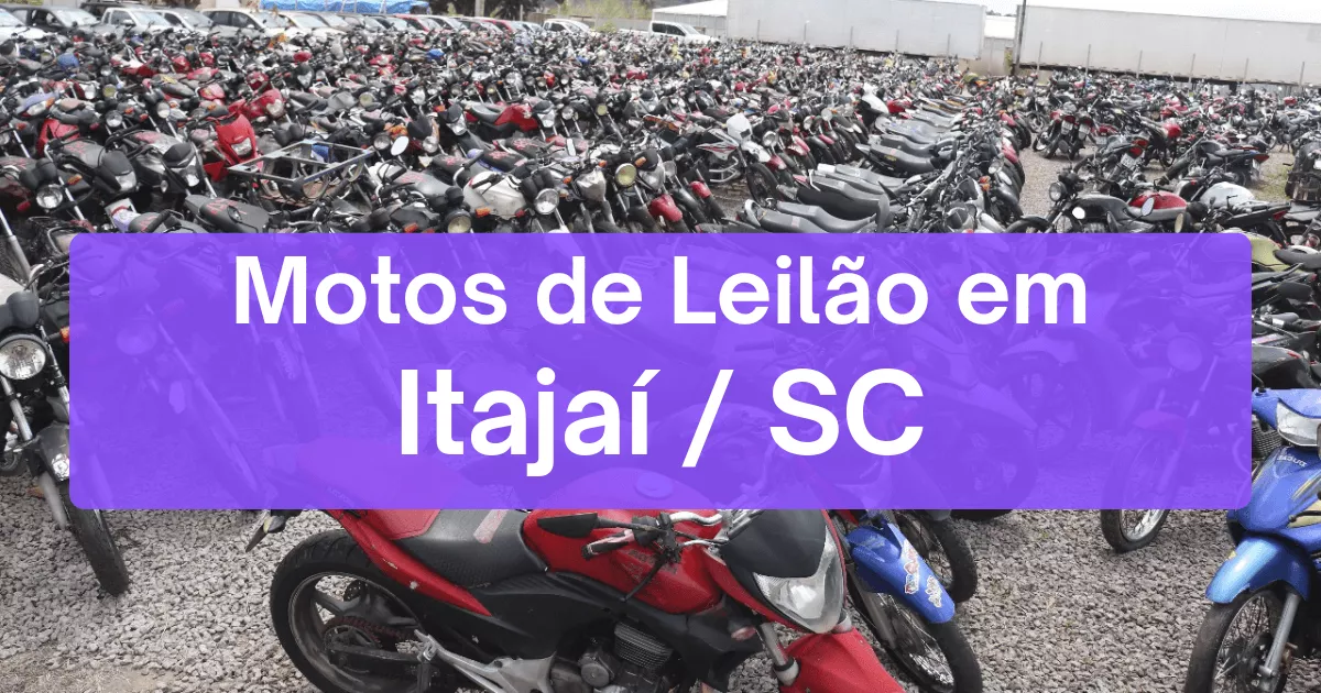 motos em leilão em Itajaí/SC