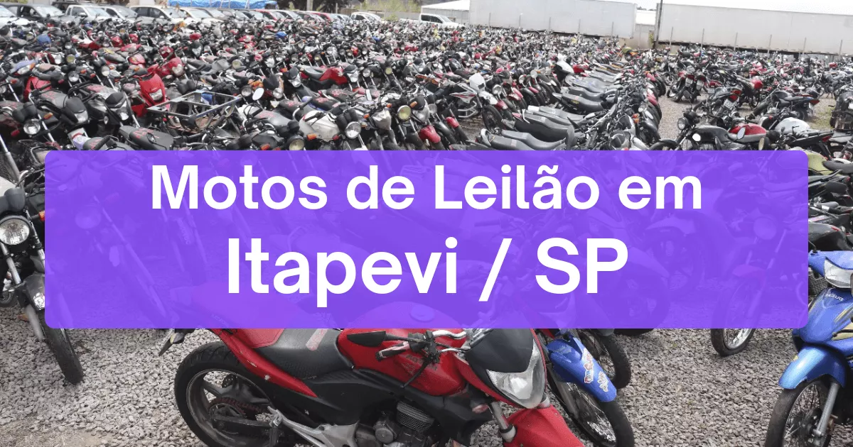motos em leilão em Itapevi/SP