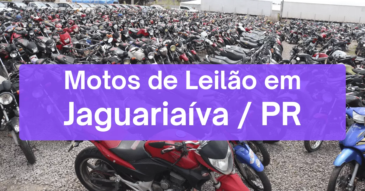 motos em leilão em Jaguariaíva/PR