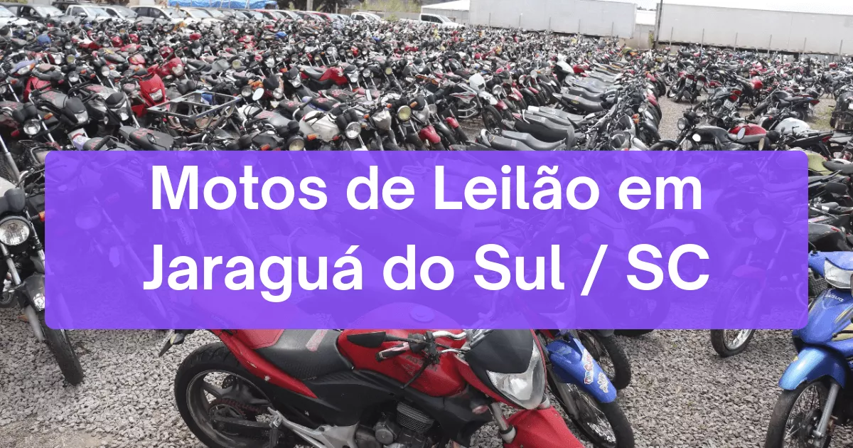 motos em leilão em Jaraguá do Sul/SC