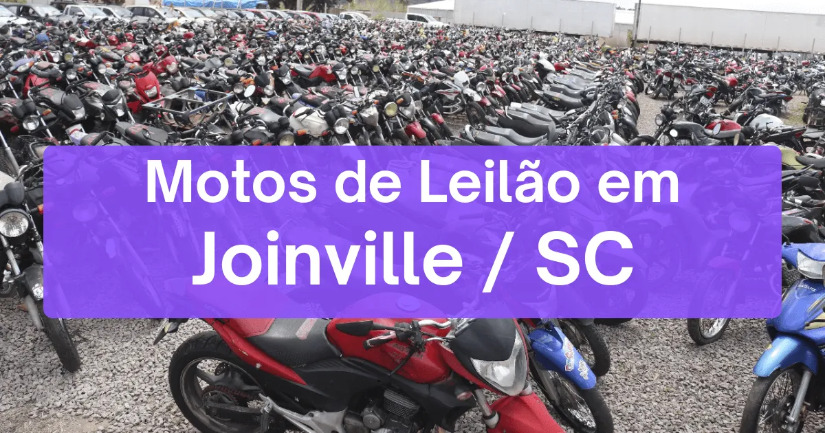 motos em leilão em Joinville/SC