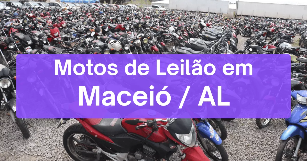 motos em leilão em Maceió/AL
