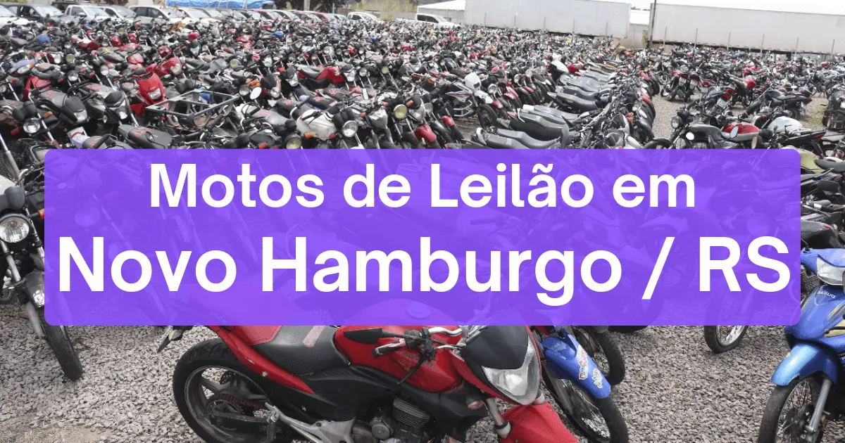 motos em leilão em Novo Hamburgo/RS
