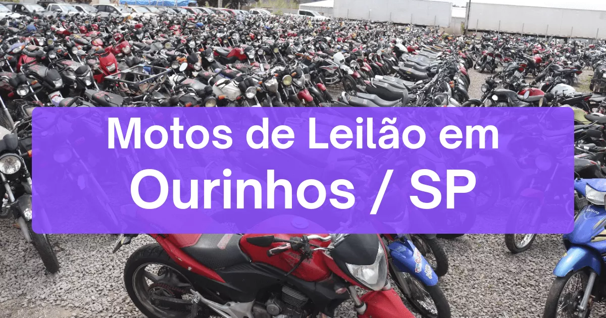 motos em leilão em Ourinhos/SP