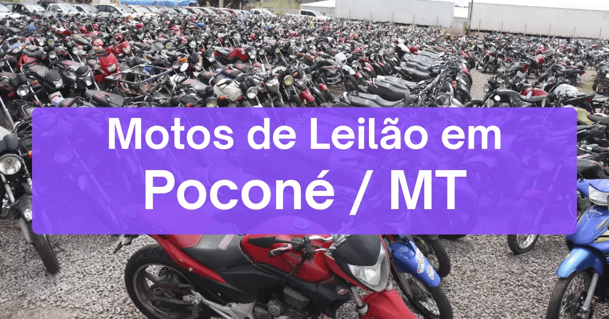 motos em leilão em Poconé/MT