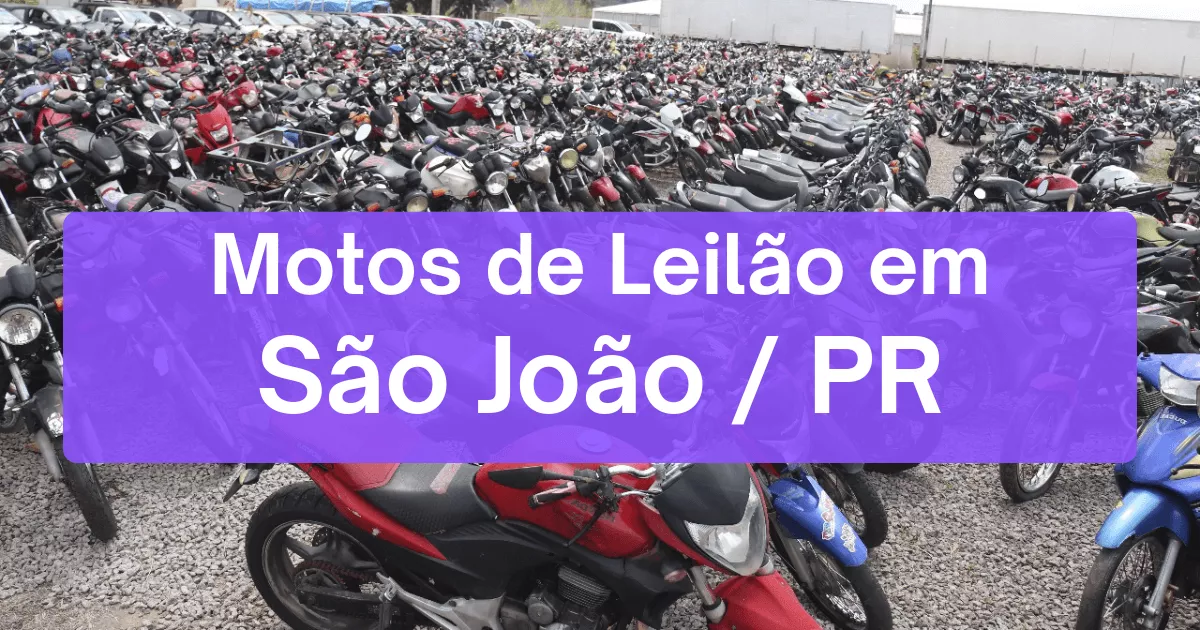 motos em leilão em São João/PR