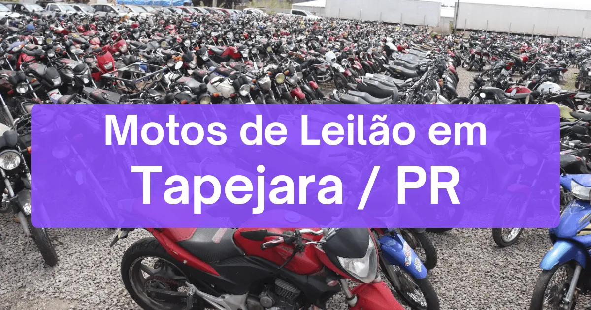 motos em leilão em Tapejara/PR