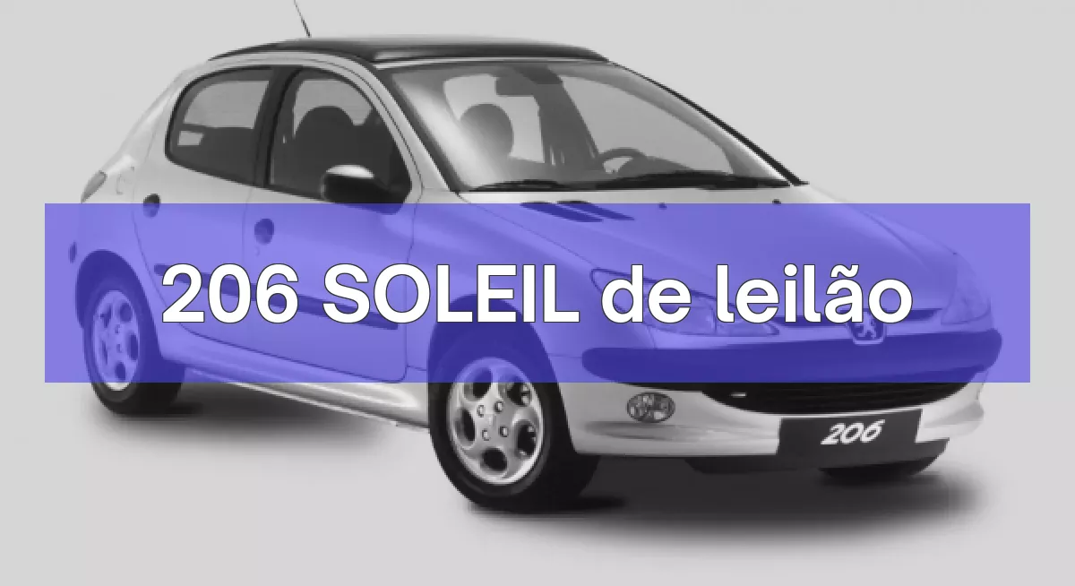 206 SOLEIL em leilão