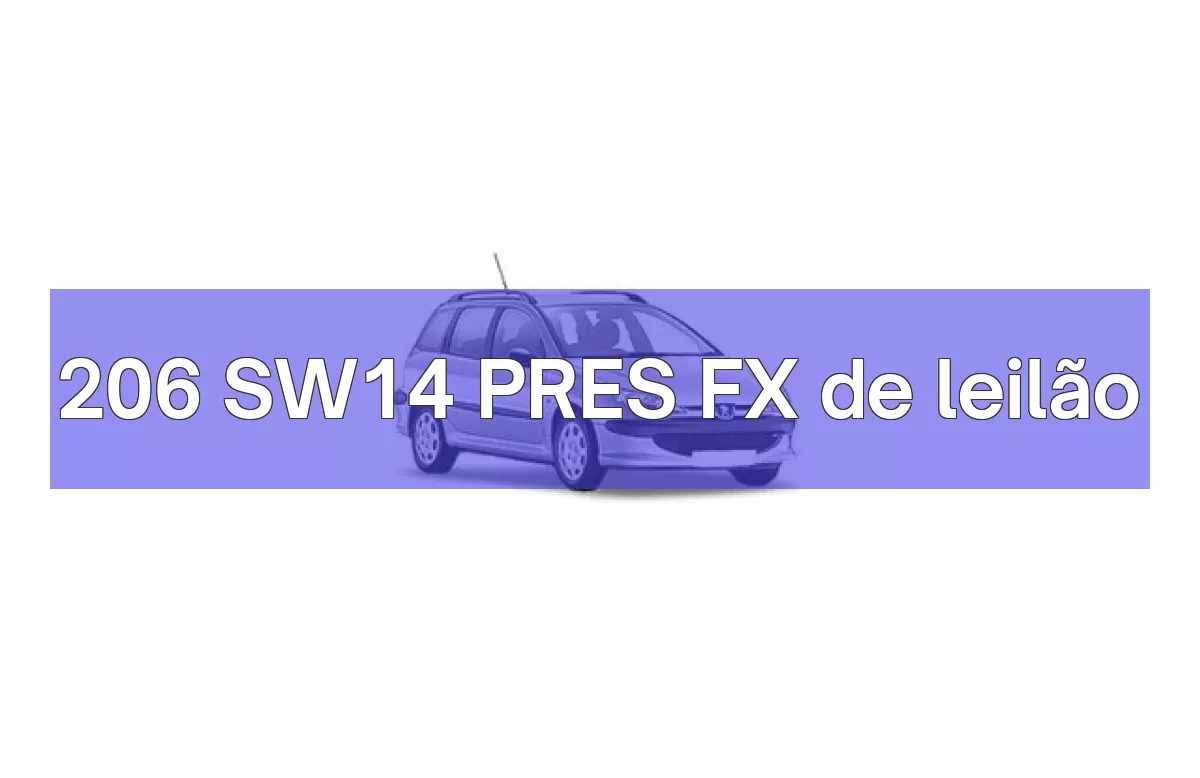 206 SW14 PRES FX em leilão