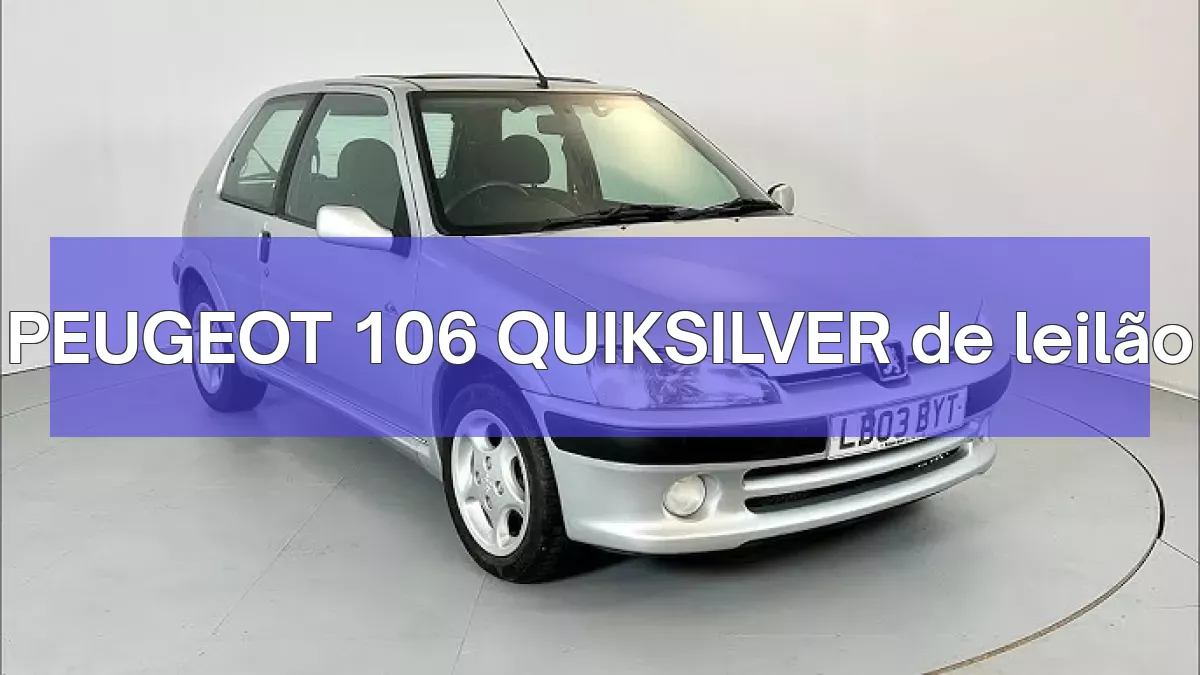 PEUGEOT 106 QUIKSILVER em leilão