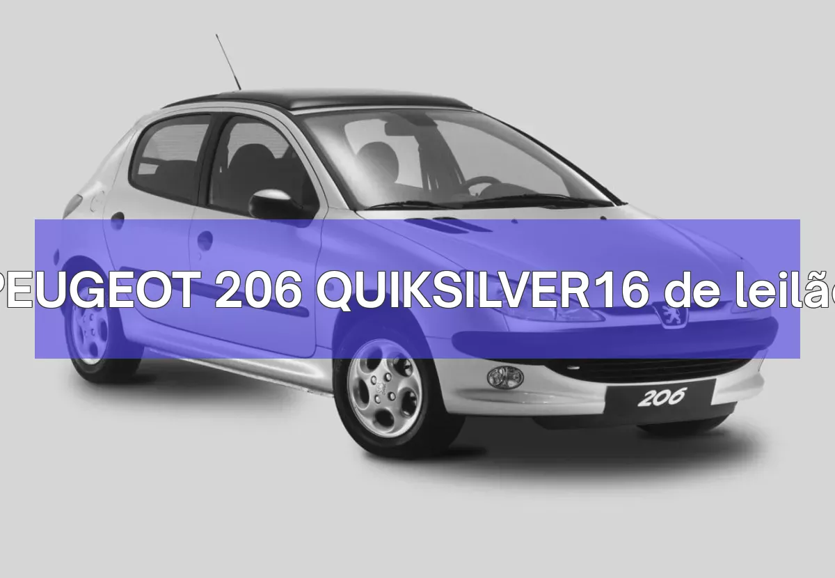 PEUGEOT 206 QUIKSILVER16 em leilão