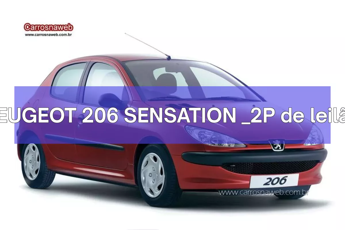 PEUGEOT 206 SENSATION _2P em leilão